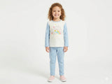 R&B cat & Rainbow printed shirt & pyjama set (set of 2)