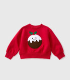 Matalan red pumpkin embroidered fleece lined sweatshirt (Winter)