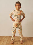 Juniors all over dino printed fleece shirt & Pyjama set (set of 2) (Winter)