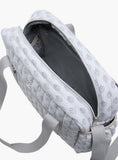 Giggles grey quilted Diaper Bag with Double Handle and Zip Closure