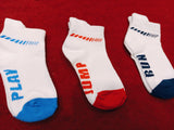 Juniors play run ankle socks(set of 3)