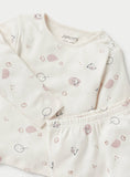 Juniors white bird printed shirt & pyjama set (set of 2)