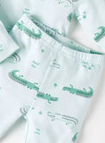 Juniors all over Alligator printed shirt & pyjama set (set of 2)