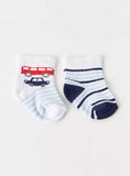Juniors striped textured ankle socks (pack of 2)