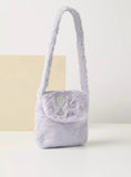 Barbie lilac plush handbag