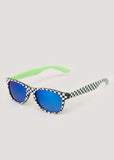Matalan Kids Black Checker Board Print Sunglasses