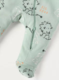 Juniors big roar lion zipped sleepsuit
