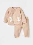 Gigglee bunny ribbed fleece shirt & pyjama set (set of 2) (Winter)