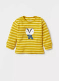 Juniors ribbed embroidered shirt & pyjama set (set of 2)