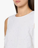 Juniors white chickenkari frock (Summer)