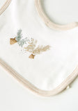 Juniors fox & apricot printed bib