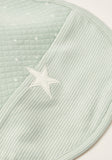 Giggles Green textured star bib