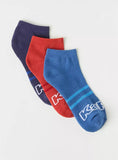 Kappa Logo Detail Ankle Length Socks - Set of 3