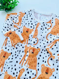 Matalan leopard printed dotted sleepsuit