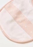 Giggles Solid Bib with Bow Detail and Press Button Closure