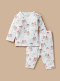 Juniors unicorn & cloud printed shirt & pyjama set (set of 2)