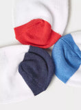 Juniors solid textured ankle socks (pack of 3)