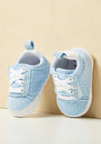 Juniors blue polka dots infant shoes
