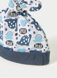 Juniors my little Dino print bandana bib & cap(set of 2)