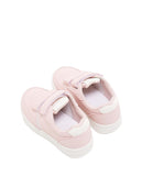 R&B pink stripe colorblock shoes