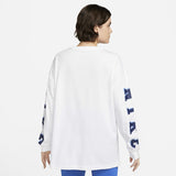 Nike Solid White Womens Sweatshirt (oversized fit)