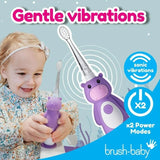 Brush Baby WildOnes Hippo Kids Electric Rechargeable Toothbrush