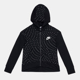 Nike solid black all over logo printed zipped hoodie (Winter)
