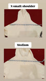 Max women's white knitted long gown hoodie (Winter)