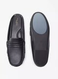 FloraBella ladies black back open leather loafers (box packaging)
