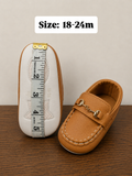 Giggles brown loafer infant shoes