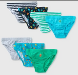 Matalan monster & stripe printed kids briefs (set of 7)