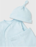 Matalan sky blue shirt, pyjama set & cap (set of 3) (Winter)