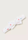 Juniors Printed Headband with Bow Accent