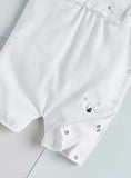 Giggles white embroidered half romper (Summer)
