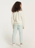 Eligo white floral frill knitted pullover (Winter)