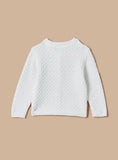 Juniors solid white knitted pullover (Winter)