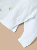Juniors white I love my mummy embroidered shirt & pyjama set (set of 2)