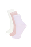 Juniors solid textured ankle socks (pack of 3)