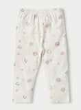 Juniors white bird printed shirt & pyjama set (set of 2)