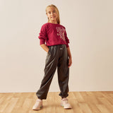 Leecoper black leather pant
