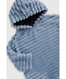 Mothercare blue ribbed long fleece hoodie (Winter)