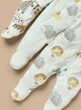 Juniors lion printed sleepsuits (set of 3)