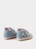 Juniors denim butterfly embroidered infant shoes