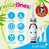 Brush Baby WildOnes Panda Kids Electric Rechargeable Toothbrush