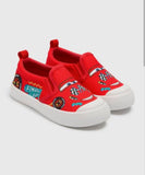 Matalan Cars theme red slip on shoes