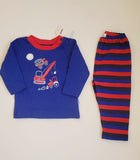 Juniors excavator printed shirt & pyjama set (set of 2)