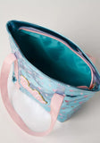 Barbie blue holographic handbag