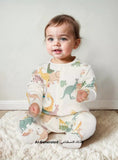 Juniors light animal printed zipped sleepsuit