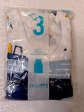 Juniors vehicle & stripe boys vests (set of 3)