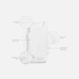Juniors solid white sleeveless bodysuits (set of 7)